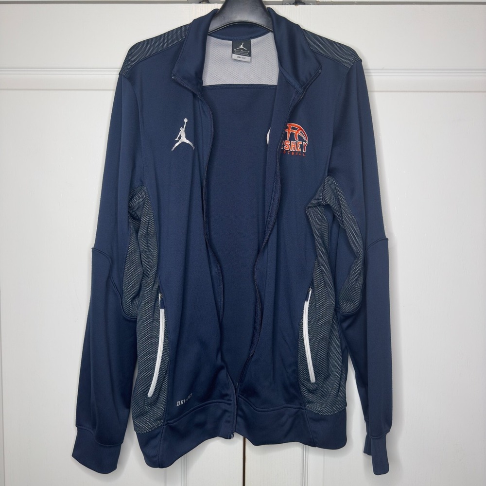 Air Jordan Seattle Supersonics Hersey Hawkins Jacket Men's M Navy Basketball